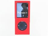 Fosmon® Premium Quality Apple iPod nano 4th Generation 8Gb and 16Gb Silicone Skin Case - Red