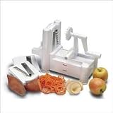 World Cuisine A4982799 Tri-Blade Plastic Spiral Vegetable Slicer