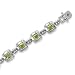 Sterling SIlver 5mm Square Peridot Overlapped Edge title=