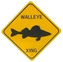 WALLEYE XING Aluminum Sign