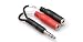 HOSA STEREO 1/4" PHONE (M) - TWO MONO/RING 1/4" PHONE (F), 6 in.