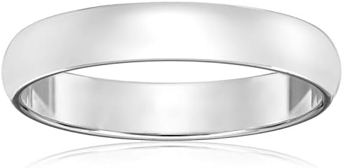Standard Comfort Fit 14K White Gold Band, 4mm, Size 8