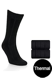 2 Pairs of Wool Blend Short Thermal Socks