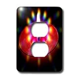 Sandy Mertens Christmas Designs - Christmas Red Candle - Light Switch Covers - 2 plug outlet cover