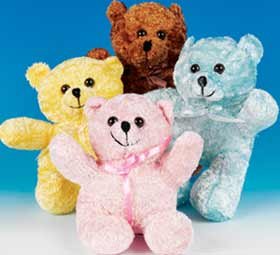 31k 13hSHUL 9 Chenille Teddy Bears (3/PKG)