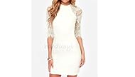 Sexy Mini-SILHOUETTESheath Above the Knee Short General Print Knit Lace 2015 Mini Dress 