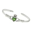 Sterling Silver Baby Claddagh Bangle Cuff