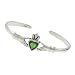 Sterling Silver Baby Claddagh Bangle Cuff