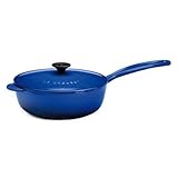 Le Creuset Enameled Cast-Iron 3-Quart Saucier Pan, Cobalt