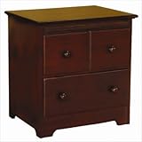 Atlantic Furniture C-69204 Windsor Nightstand in Antique Walnut