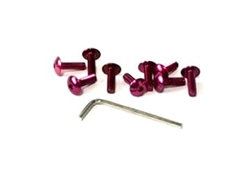 【クリックで詳細表示】【取得NG】汎用 M5 アルミニウム スクリーン カウル ボルト 10個 セット (パープル)： スポーツ＆アウトドア