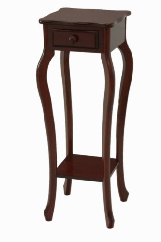 Wood Plant Stand with Cherry Finish