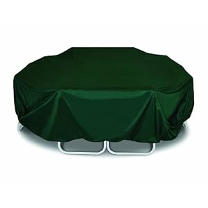 Two Dogs Designs 96-Inch Square Table and Chairs Cover, Hunter Green by