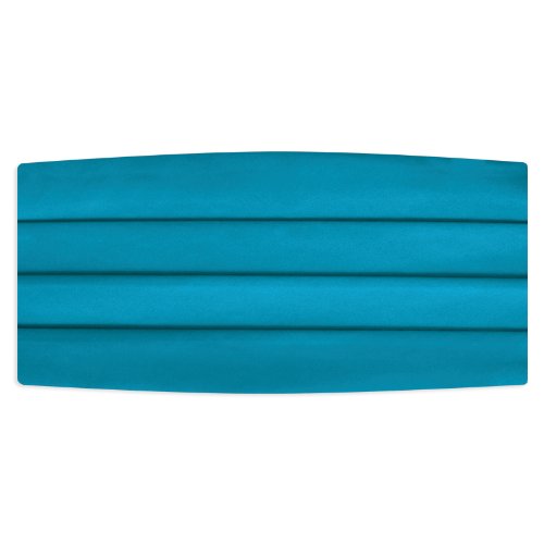 Caribbean Blue Satin Cummerbund