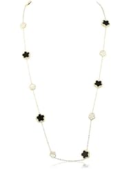CZ By Kenneth Jay Lane Alternate 5 Clover Necklace, 36"