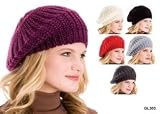 Ladies Beanie Beret With Lurex One Size Black