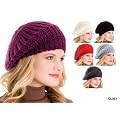 Ladies Beanie Beret With Lurex One Size Various Colours