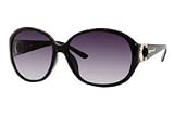 Gucci Women's 3113/F/S Rectangle SunglassesShiny Black Frame/Grey Gradient