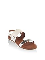 Queen Bee Sandalias planas (Blanco)