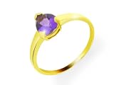 9ct Yellow Gold Amethyst Ring Size Q
