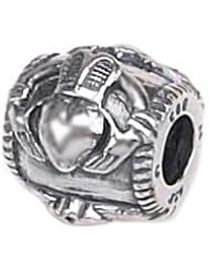 Genuine Zable (TM) Product. 925 Sterling Silver Claddaugh Charm. 100% Satisfaction Guaranteed.