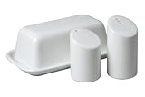 Review Waechtersbach 77BDSP6720 / Waechtersbach Butterdish and Salt & Pepper Set, White