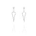 Elements Silver Slender Heart Clip On Earrings