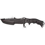 MTech USA Xtreme MX-8054 Fixed Blade Tactical Knife, Black Tanto Blade, Black G10 Handle, 11-Inch Overall