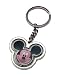 Mickey Mouse Head Spinning Pewter Keychain