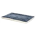 Midwest Quiet Time 23-By-17-Inch Paw Print/Fleece Reversible Pet Bed, Blue