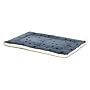 Midwest Quiet Time 23-By-18-Inch Paw Print/Fleece Reversible Pet Bed, Blue
