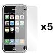 5-Pack Premium Reusable LCD Screen Protector with Lint Cleaning Cloth for Apple iPhone 3G 8GB 16GB [Accessory Export Packaging]