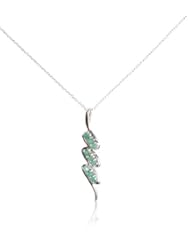 0.54 Carat Genuine Emerald 925 Sterling Silver Pendant