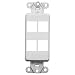 Electronics : Leviton 40754-BW QuickPort Decora Wall Plate Insert, 4-Port, White