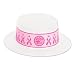 White Plastic Skimmer w/Pink Ribbon Band Case Pack 144