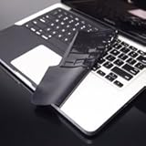 TopCase SOLID BLACK Keyboard Silicone Skin Cover with palm rest area for Macbook Pro 13