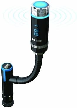Excelvan Stickcast F33 Bluetooth FM Transmitter Car Charger for Samsung Galaxy S 4/3 Galaxy Note 3/2 Nexus 5/4 iPhone 5S/5C iPad Air Mini 2 HTC One Blackberry Z10 SONY MP3 MP4