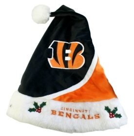 Cincinnati Bengals Color Block Santa Hat