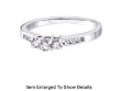 Stunning 14k. Solid White Gold 1/4 ct. Genuine Diamond Promise Ring " Size 7 "