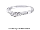 Stunning 14k. Solid White Gold 1/4 ct. Genuine Diamond Promise Ring