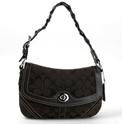 Coach Signature Chelsea Flap Shoulder Bag 11013 Brown