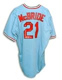 Bake McBride Signed St. Louis Cardinals Throwback Blue Majestic Jersey - 1974 NL ROY