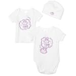 Spasilk 100% Cotton 3-Piece Layette Set - Girl President Design, 6 Months
