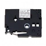 Brother 1/2 Inch x 26.2 Feet White on Clear for P-Touch (TZ135)