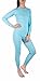 Women's Thermal Underwear Set Top & Bottom Fleece Lined Cotton (Medium, Baby Blue)