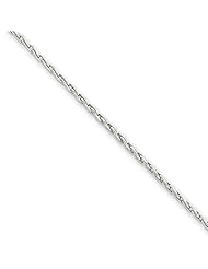 1.75mm, 14 Karat White Gold, Parisian Wheat Chain - 16 inch