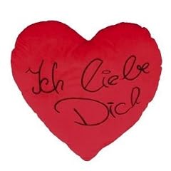 Pl�schkissen in Herz-Form ICH LIEBE DICH 34cm rot