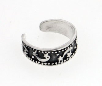 Sterling Silver Antiqued Moon Star Ear Cuff Huggie