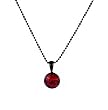 Necklace - N174 - Swarovski (tm) Crystal Drop (10mm / 3/8") ~ Siam (Red)