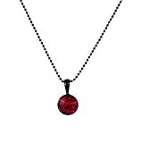 Necklace - N174 - Swarovski (tm) Crystal Drop (10mm / 3/8) ~ Siam (Red)